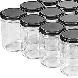 26 12oz Jars With Black Lids
