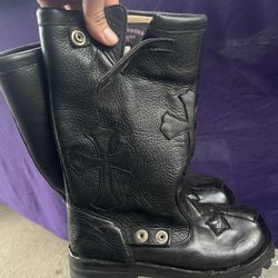 Leather boots