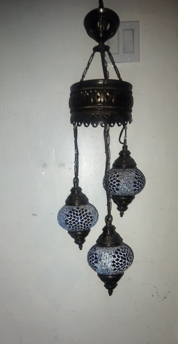 3 Big Size Globe Chandelier Moroccan Night Art Lighting Lantern Ceiling Lamp