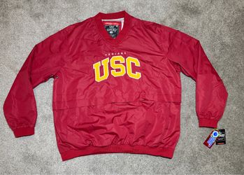 Size L - Men’s Franchise Club Cardinal USC Trojans Pullover Windbreaker Jacket