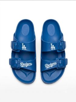 Los Angeles Dodgers Blue Two-Strap Slides / Sandals - Men’s Size Large (Used)