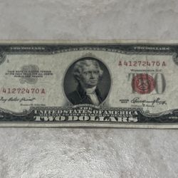 Red Seal 1953 TWO DOLLAR Note