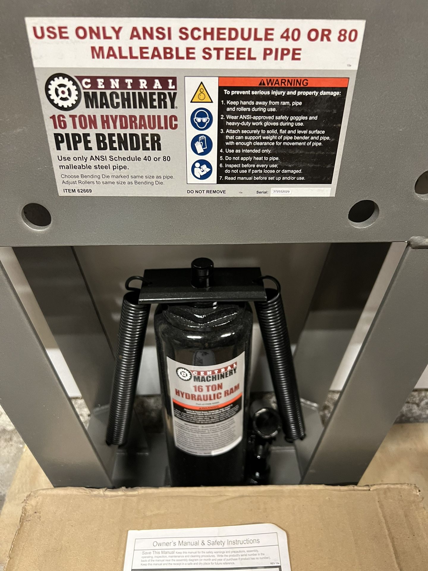 16 Ton Hydraulic Pipe Bender