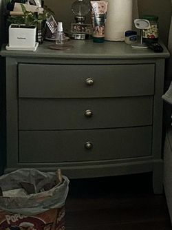 Gray 3-Drawer Nightstand / Bedside Dresser – $60 OBO