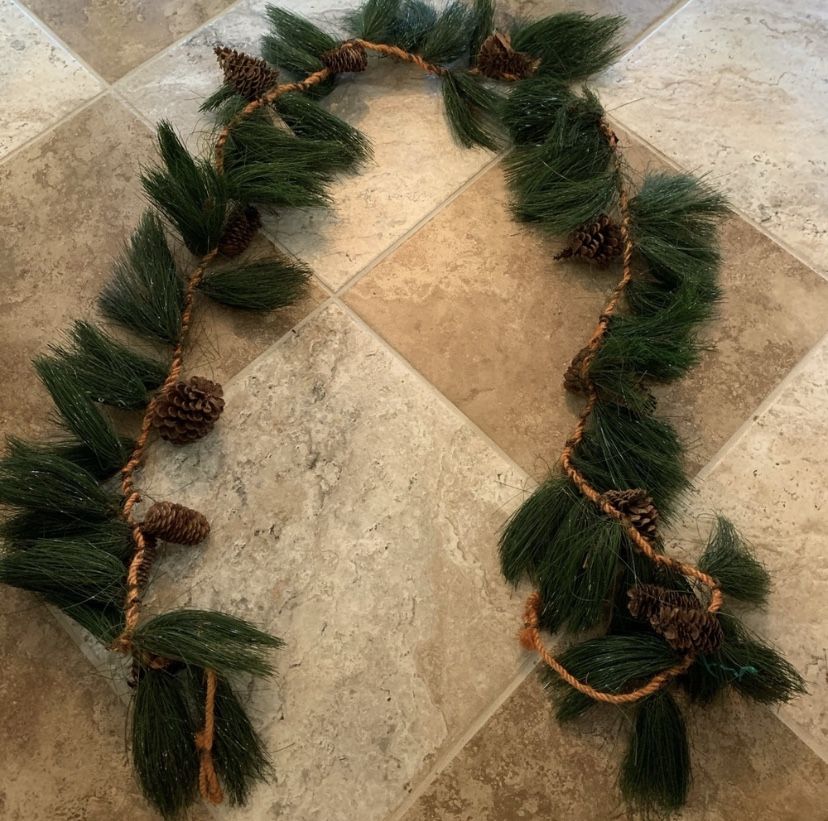 Christmas greenery garland almost 8’