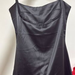 Brand New Black Satin Dress 