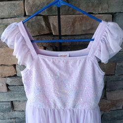 💖 CAT & JACK, Beautiful, Sparkly, Pastel 💖 Sequin & Full Tulle 💖 Party Dress with Asymmetrical Hemline! 🌼 Size: XL 14-16