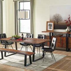 Holdiay SPECIAL PICKUP TODAY Set Of Two Bench And Dining Table Set