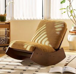 Upholstered glider rocking chair