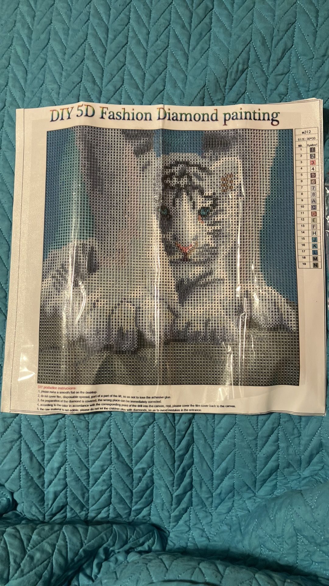 White Tiger Diamond Painting