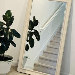 Wood Frame Standing Mirror