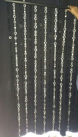 Black and White door beads