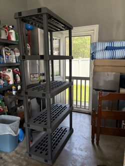 Sterilite 5 shelf heavy duty collapsible storage shelf 76”h X 17”d X 36” w