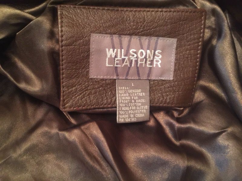 Wilson Leather Coat Parka with Hoodie size Large