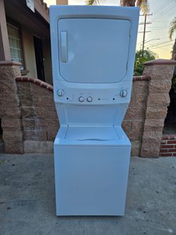GE 27WX31DX76H STACKABLE WASHER AND DRYER GAS CONECTION