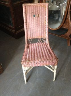 Cool pink wicker chairs