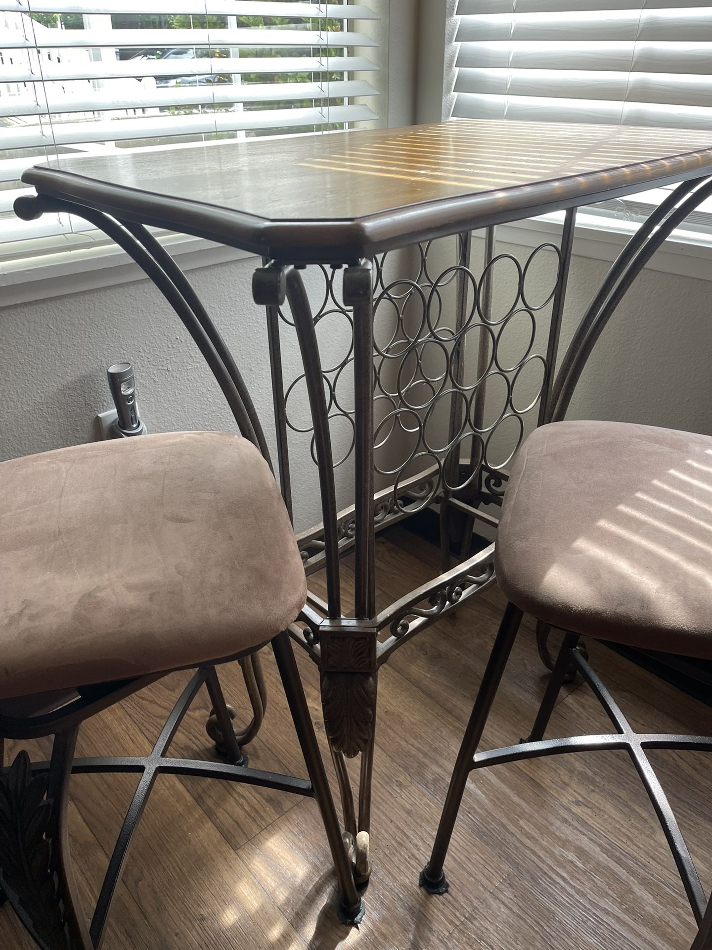Bistro style table and chairs