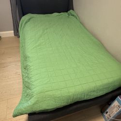 Upholstered Twin bed With Mattress. 