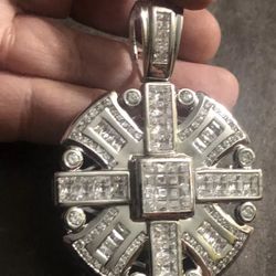 Sterling Silver AGM CZ Pendant Bling  Men