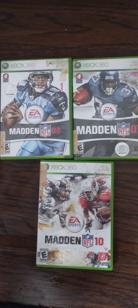 Lot Of 3 Xbox 360 Football Games