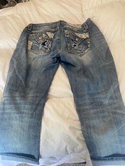 Miss Me Embellished Distressed cropped Jeans