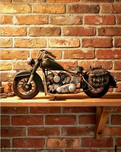 Collectible Art Sculpture Die Cast Harley Davidson Scrap Metal Motorcycle