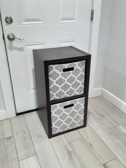 2 Cube Organizer With 2 Fabric Drawers 
