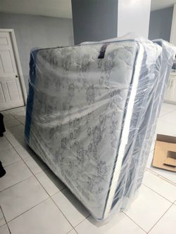 NEW QUEEN PILLOW TOP MATTRESS AND BOX SPRING -- Also Available In All Sizes.