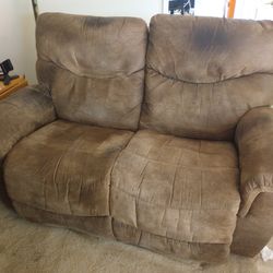 FREE,    Faux Leather Loveseat 