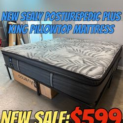 NEW SEALY POSTUREPEDIC PLUS KING PILLOWTOP MATTRESS 