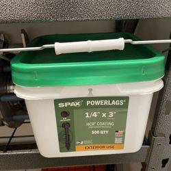 Spax Powerlags 1/4” X 3” 500 Qty