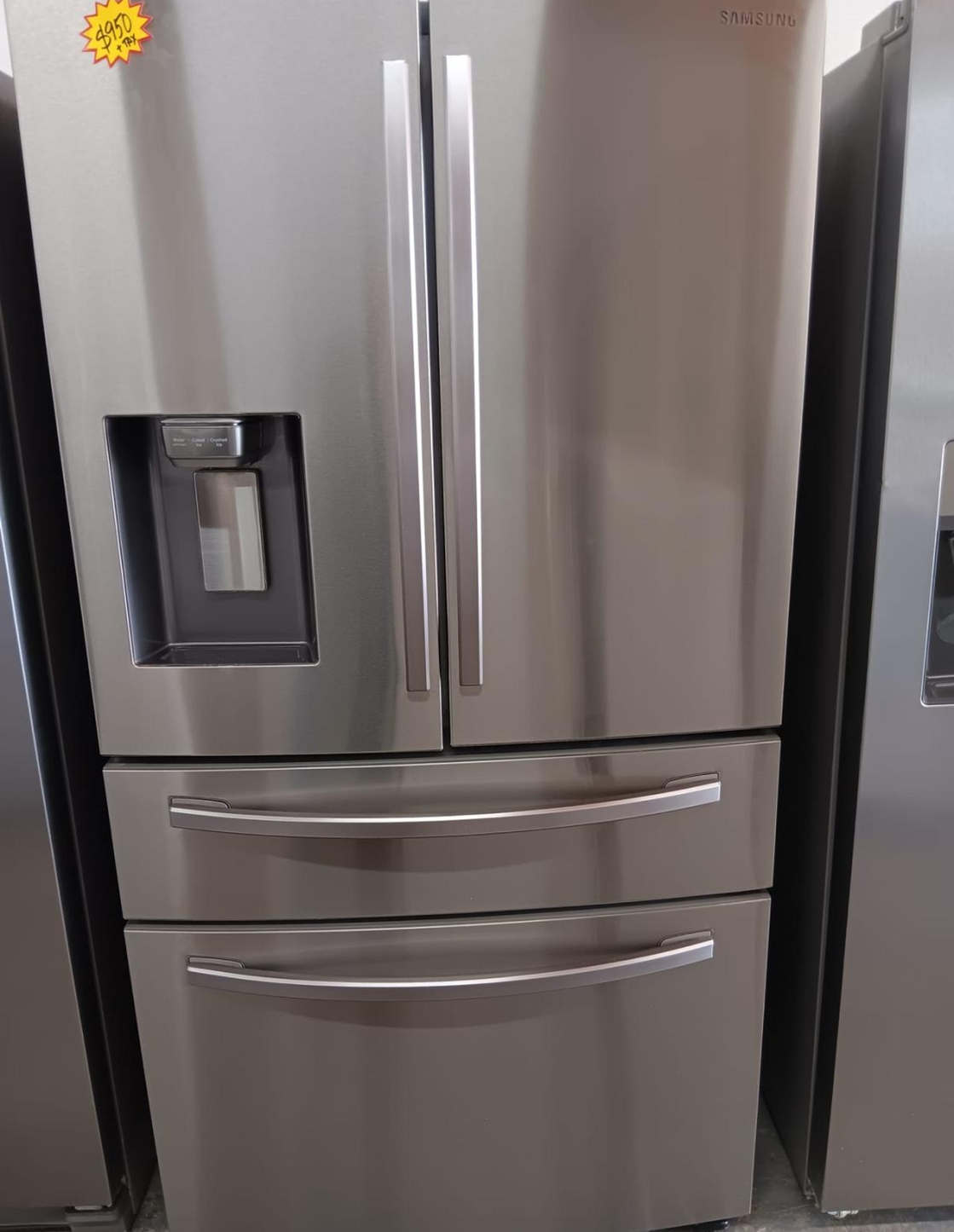 Samsung 4‑Door French Door Fridge – Stainless, Water & Ice