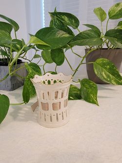 Lenox Illuminations Pierced Ivory Porcelain Candle Holder