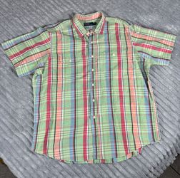 Polo Ralph Lauren Men’s 2XL Button Up Linen Blend Short Sleeve VTG Single Stitch
Size 2XL