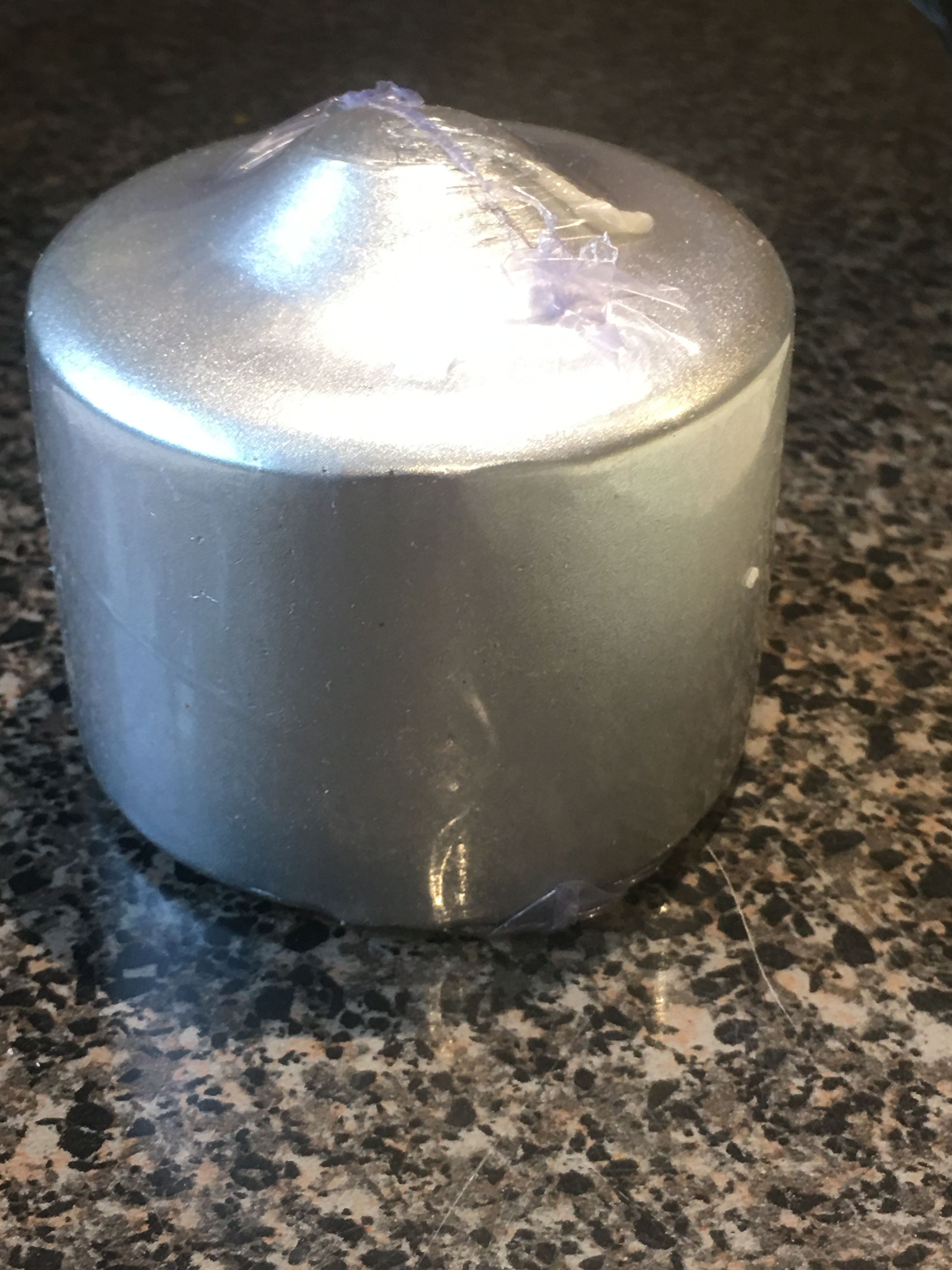 20 NEW 2.5" x 3" silver candles for wedding or party