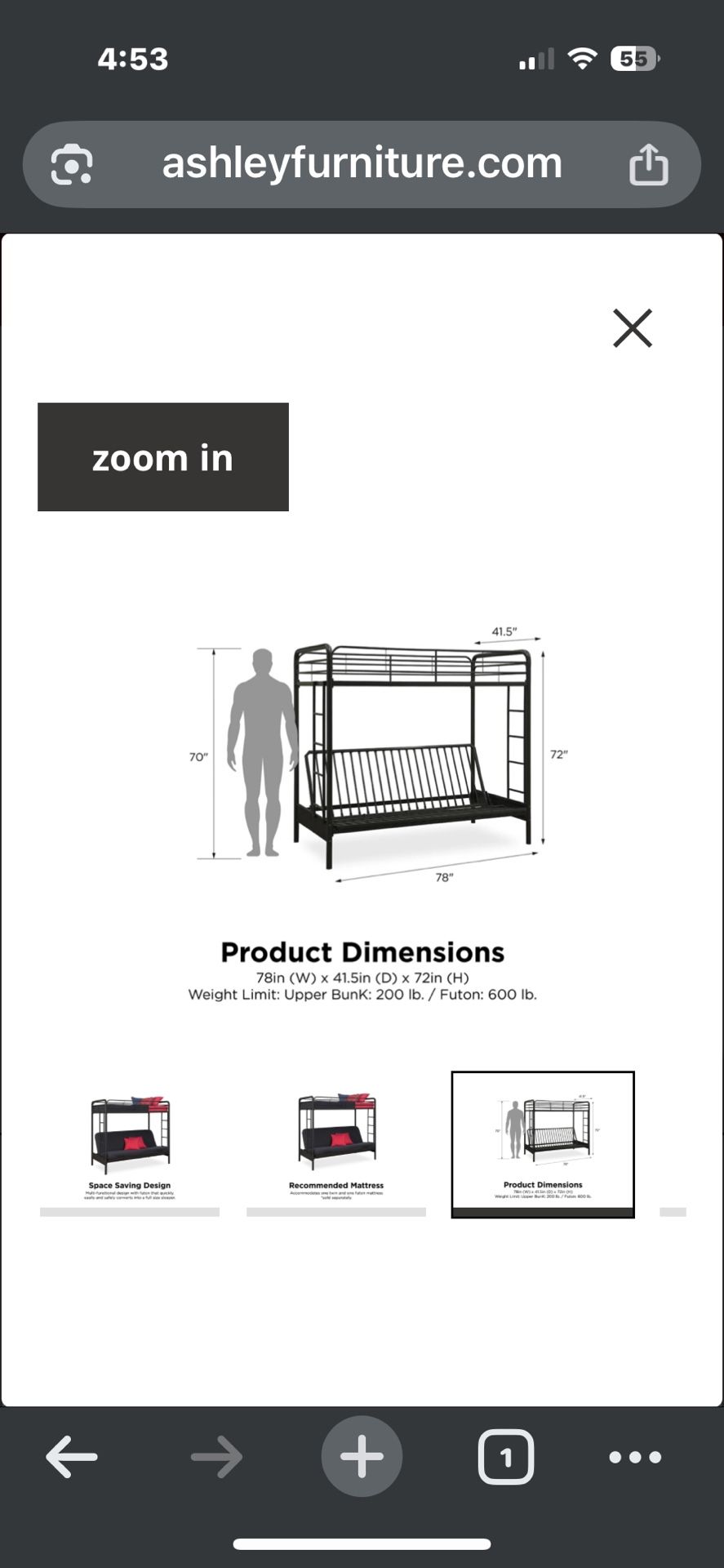 Bunk Bed Futon