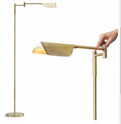 Leaf Pharmacy LED Reading Lamp, Dimmable Floor Lamp with Easy Rotation over Chair or Desk for Living Rooms & Offices, Adjustable Standing Tall Lamp