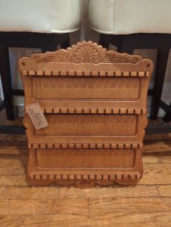 Vintage Wooden Cape Craftsman Spoon Display Rack
