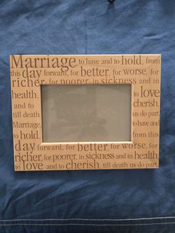 Marriage Vows Wooden Picture Frame