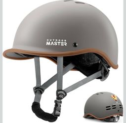 OutdoorMaster Bike Helmet for Adults,Adjustable Cycling Helmet with Light...