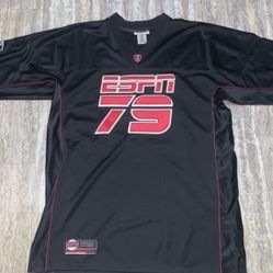 Black NFL NBA MLB vintage starter black ESPN football jersey (Size- Large) BRAND NEW AUTHENTIC- $40