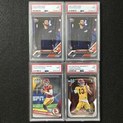 Caleb Williams PSA 9 Rookie Lot (4) 2022 2023 Bowman 2024 Topps RC NFL Bears USC