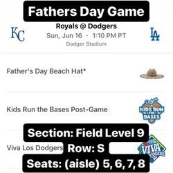Dodgers vs Royals Fathers Day Game