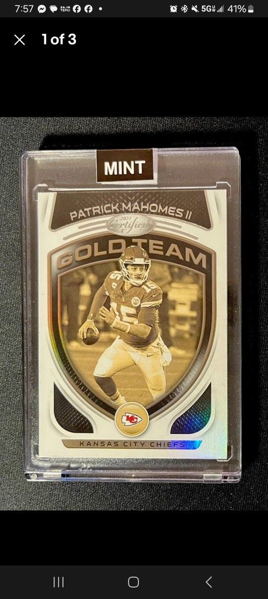 Patrick Maholmes Mint 3 Gold Team Card