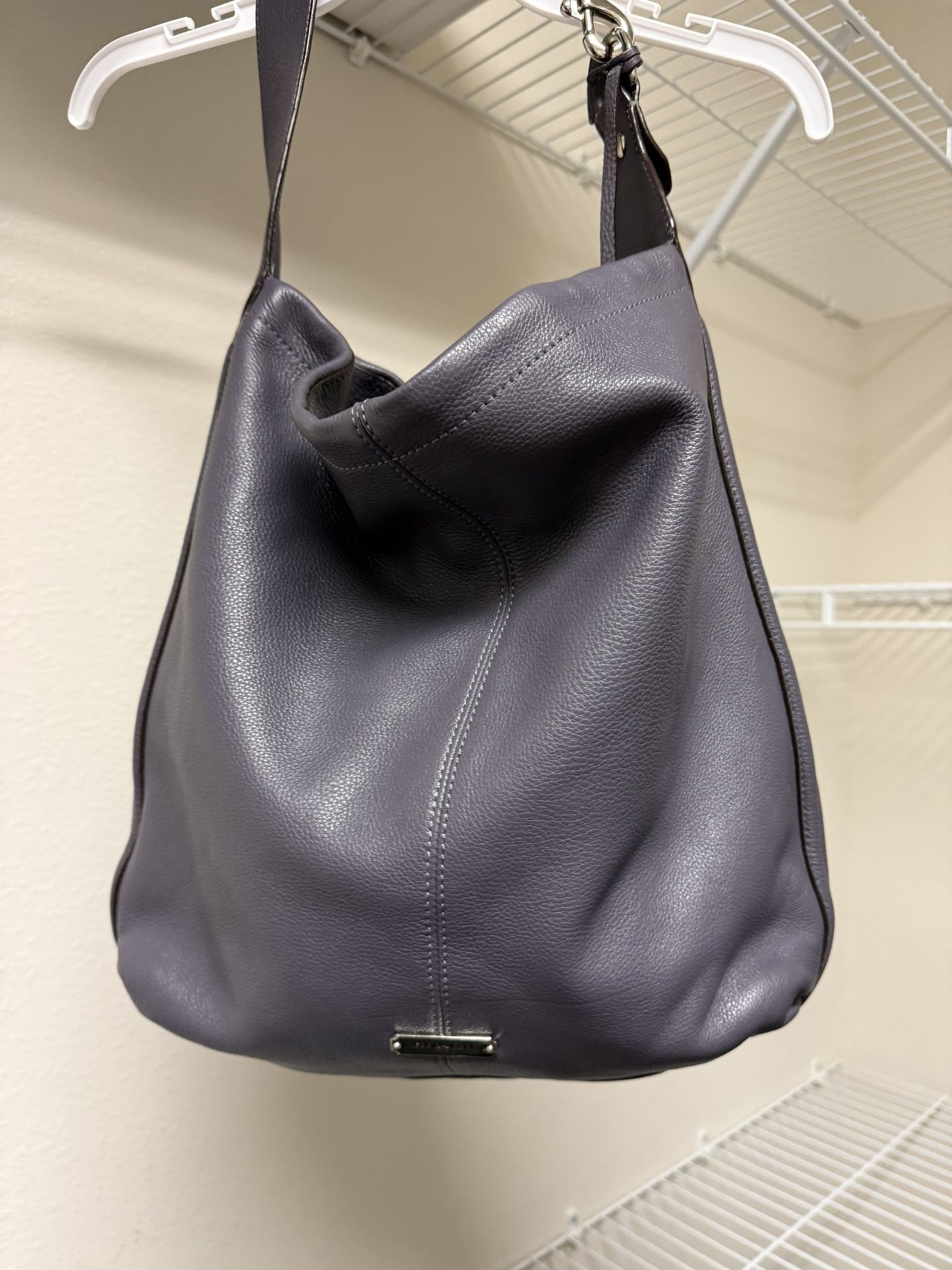 Coach Avery Pebbles leather hobo purse Indigo/Purple