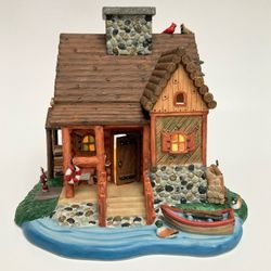 Home Interiors Tealight Illuminated Rustic Log Cabin