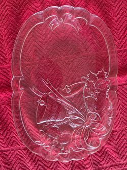Christmas Glass Serving Dish