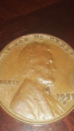 1957d lincoln wheat penny error on lincoln neck