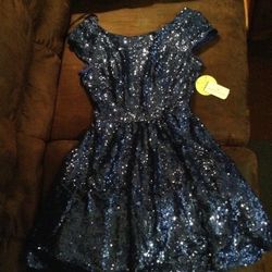 Glitter-like Royal Blue Dress! New! 