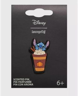 Disney Loungefly Lilo & Stitch In Pumpkin Spice Latte Coffee Pin 2025 Release